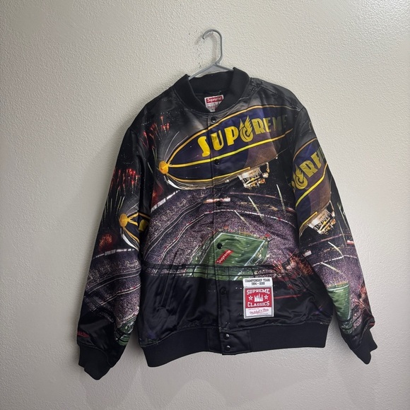 Supreme Other - Supreme Mitchell & Ness Stadium Satin Varsity Jacket Size XL